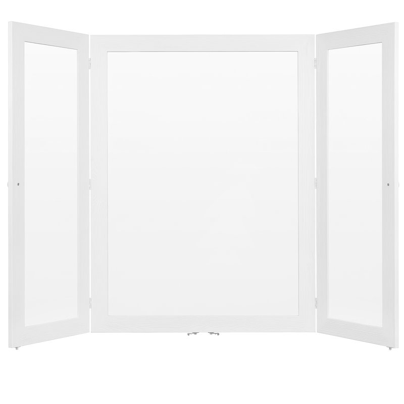 Tableau blanc pliant mural en bois 40 x 60 po, cadre blanc, tableau effaçable à sec pour le bureau, la salle de classe, la maison et la planification
