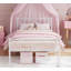 Lit plateforme en métal avec tête et pied de lit Sweet Heart, rangement sous le lit, aucun sommier nécessaire, meubles de chambre pour garçons et filles-1191739073-1191739076