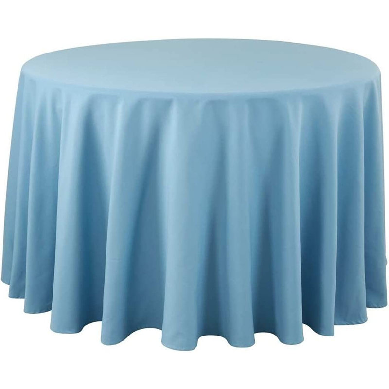 Polyester Table Cover | Washable Fabric | Wrinkle Resistant | Tablecloth For Banquets, Weddings, Parties And More, 108", Black