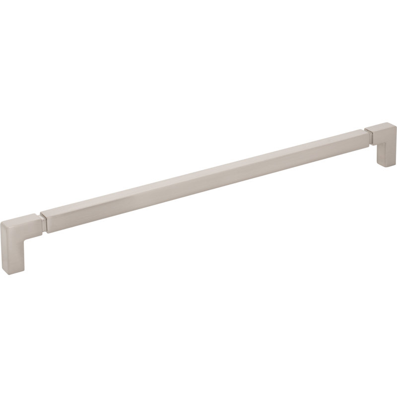 Langston Bar Pull, Brushed Satin Nickel, 12" Center To Center