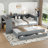 Full Size Daybed with Trundle, Storage Drawers and Side Shelves-34480083-34925794