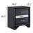 Black 3-drawer Nightstand