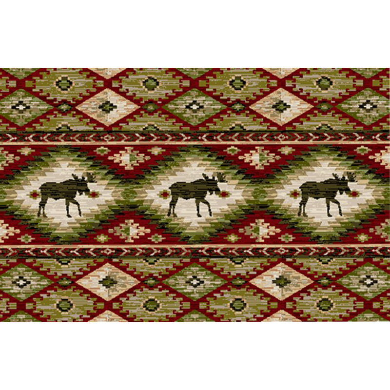Tapis de cuisine Cozy Cabin Yukon, Rouge, Rectangle 2 pi 6 po x 3 pi 10 po