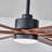 70" Ceiling Fan with Light, 6 Solid Wood Blades