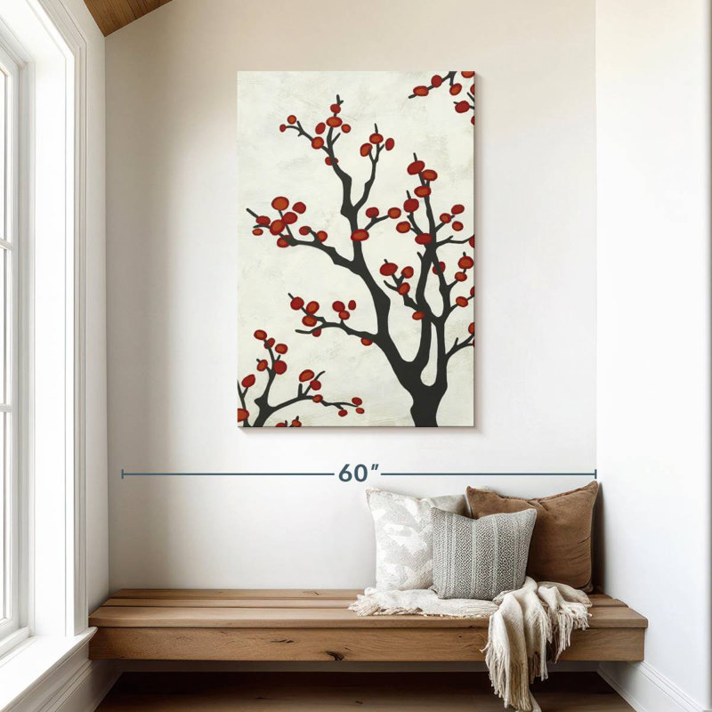 Harnek Red Berry Branch II, H 45 po x l 30 po