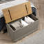 Grey Storage Trunk, Corona Classic Ottoman Chest for Bedrooms, Hallways