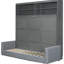 Grand lit - Maximisez l'utilisation de l'espace. Multifonctionnel et fonctionnel. Fabriqué en contreplaqué. Rangement inclus. Facile à utiliser. Assemblage requis. Aucun matelas inclus-18437884-18437886