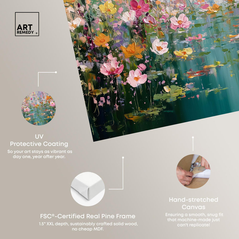 Art pittoresque sur toile, couleurs pittoresques , H 30 po x l 45 po, Toile tendue