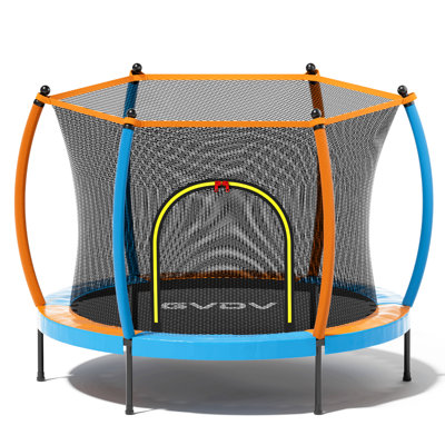 Gvdv 55" Trampoline For Kids,mini Toddler Trampoline With Enclosure