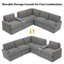 Canapé modulaire inclinable électrique 104 po avec console multifonction 104 po-1258248887