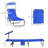 Outsunny Folding Chaise Lounge Pool Chairs, Outdoor Sun Tanning Chairs With Canopy Shade, Reclining Back, Steel Frame And Side Pocket For Beach, Yard, Patio-821315279