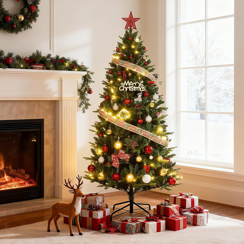 180cm H Lighted Artificial Christmas Tree