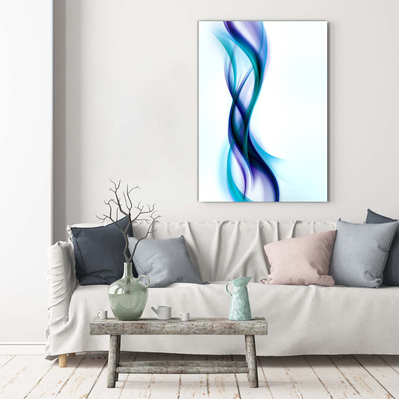 Waves Abstraction - Wrapped Canvas Print
