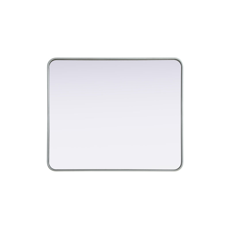 Erath Contour Metal Mirror, Silver, 36" x 30"