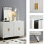 Buffet moderne à 4 portes avec buffet blanc pour une vie élégante et une salle à manger avec grande capacité et eau, finition