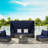 Outdoor Patio Daybed Furniture  5 Pieces . Retractable Canopy And Side Table Included. On Steel. Generous Washable Seat Cushions. Breathable Fabric. Smooth Curved Back For Easy Mobility. Gray , Dark-1677170742