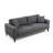 3-Seat Sofa Bed with Turnable Backrest, Dark Grey, 82.7 x 35.4 x 33.5 inches | BEECH WOOD Frame, 100% Polyester Fabric, 28 DNS Foam | Includes 2 Cushions (18 x 18 inches) | Ideal for Modern Living Rooms & Guest Rooms