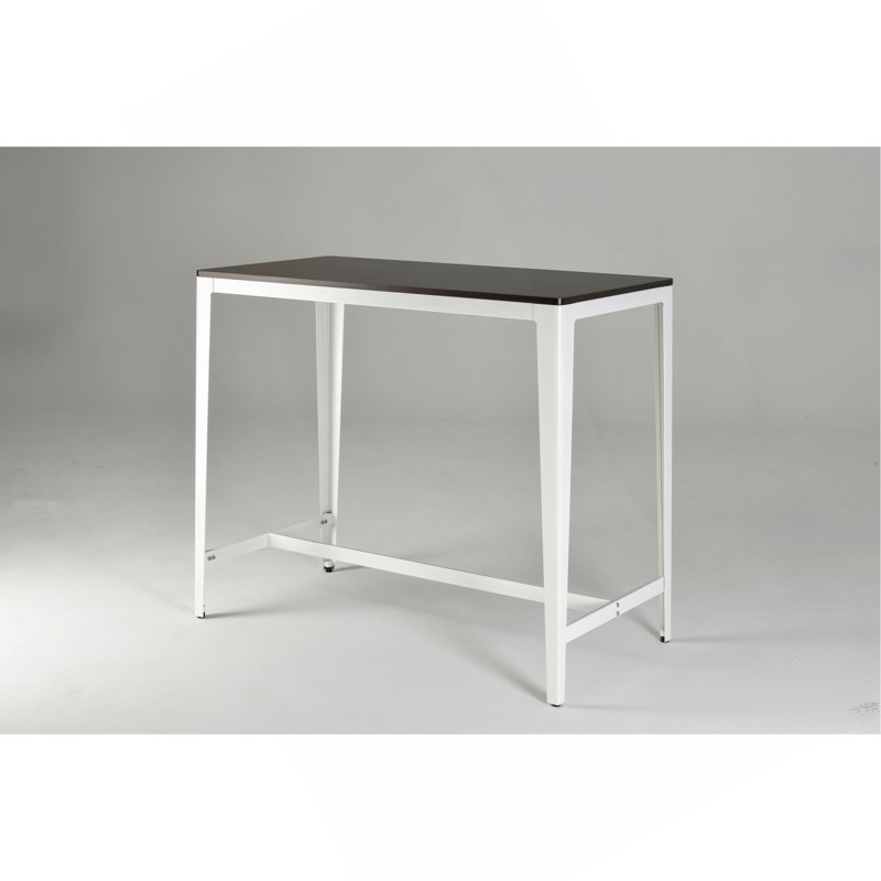 Farmhouse Style Minimalist Counter Height Table In Brown/ White