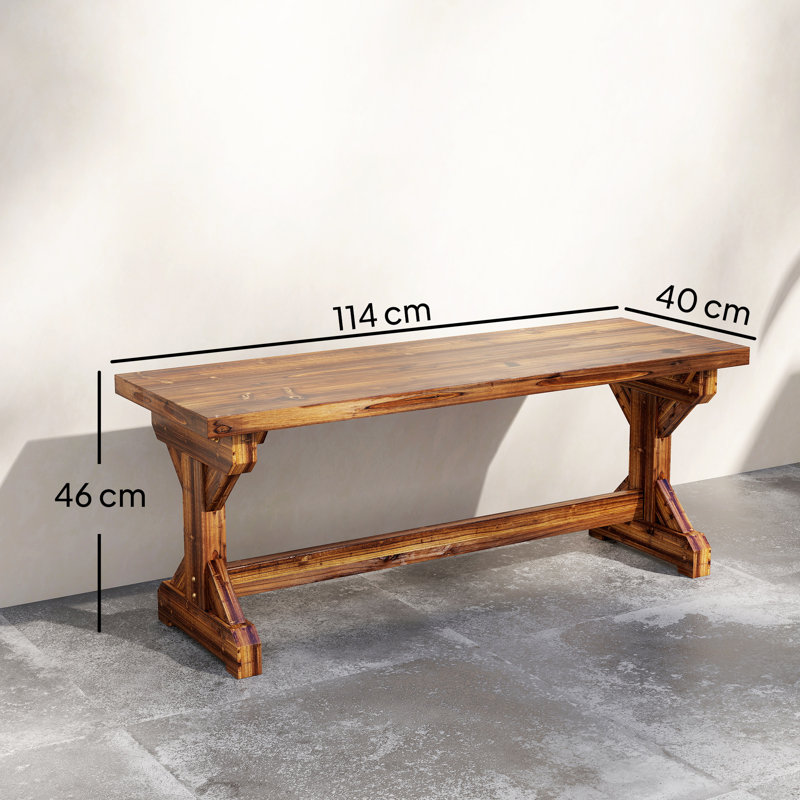 Solid Wood Fir Outdoor Bench