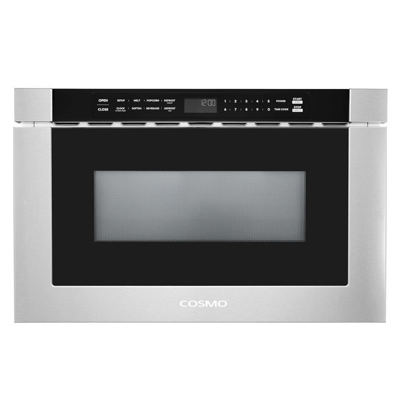 Cosmo 24 po Collection Haven 1,2 pi³ Tiroir à micro-ondes encastré, commandes tactiles, support de dégivrage en acier inoxydable