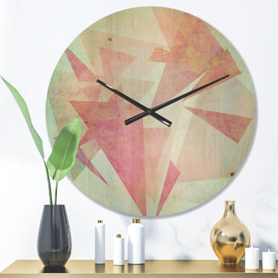 Vintage Triangular - Farmhouse Wood Wall Clock