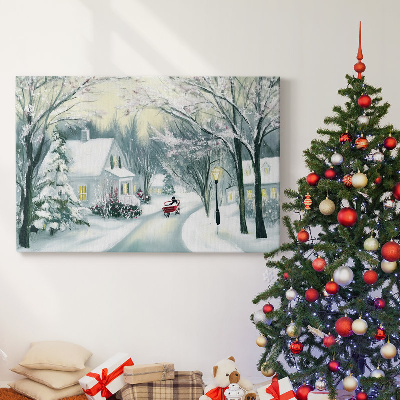 Christmas Holiday Arts - Toile tendue avec châssis, H 24 po x l 36 po