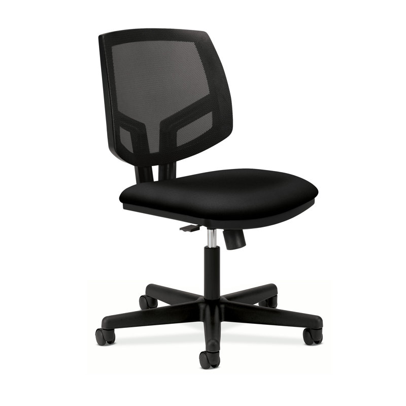 Black Mesh Adjustable Task Chair with Swivel and Tilt