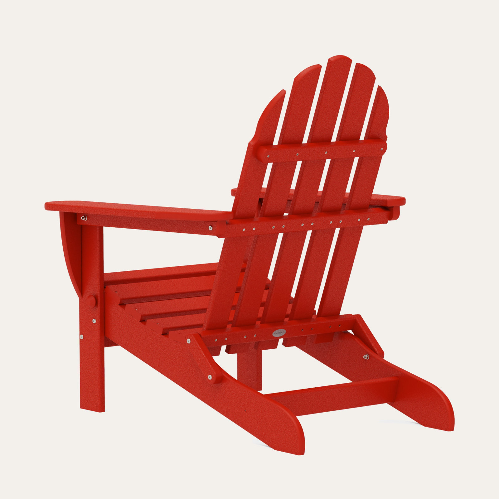 POLYWOOD Classic Adirondack Folding Adirondack Chair, Sunset Red