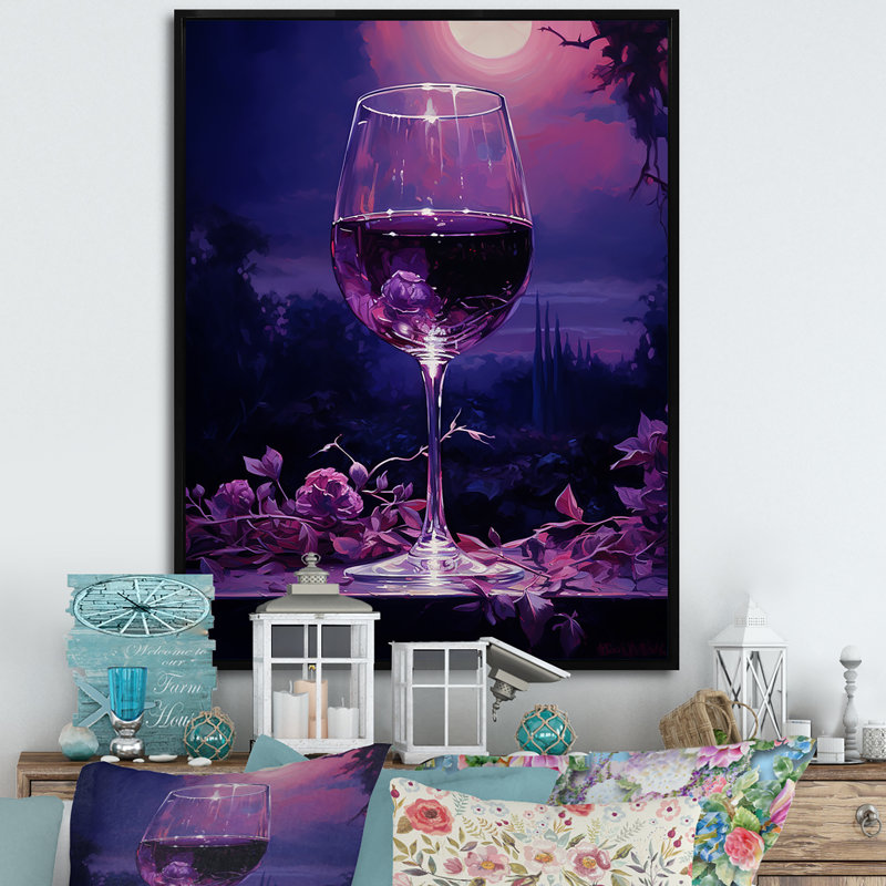 Silhouette de Shiraz - impression, H 40 po x l 30 po x P 1,5 po, Cadre flottant noir