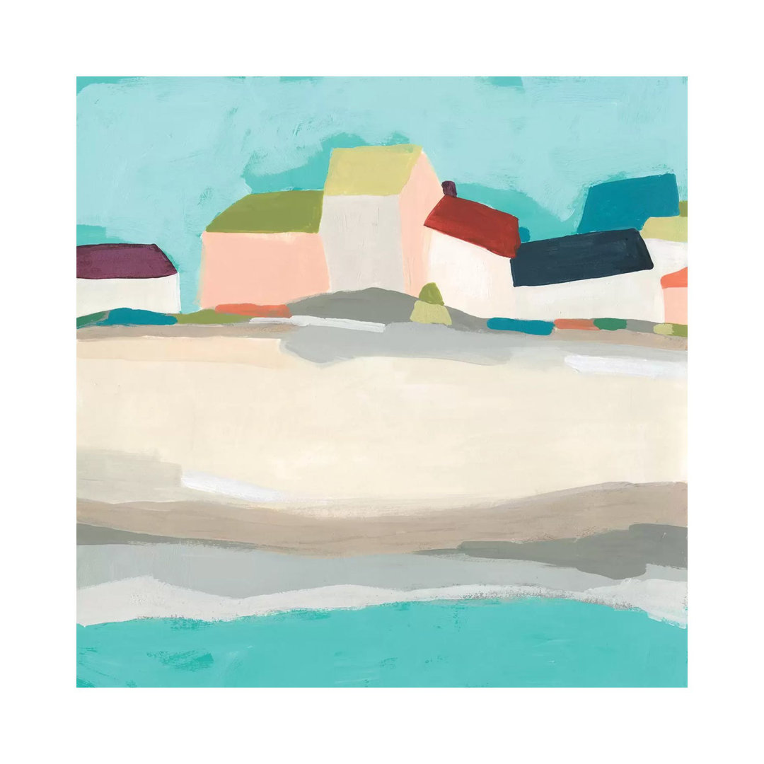 Coastal Village I by June Erica Vess - Wrapped Canvas Gallery-Wrapped Canvas Giclée