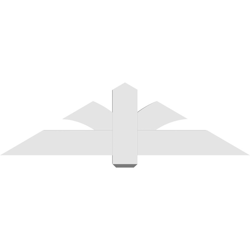 Support pour pignon en PVC Redmond, H 17,5 po x l 60 po (pas 7/12), P 4 po x F 6 po