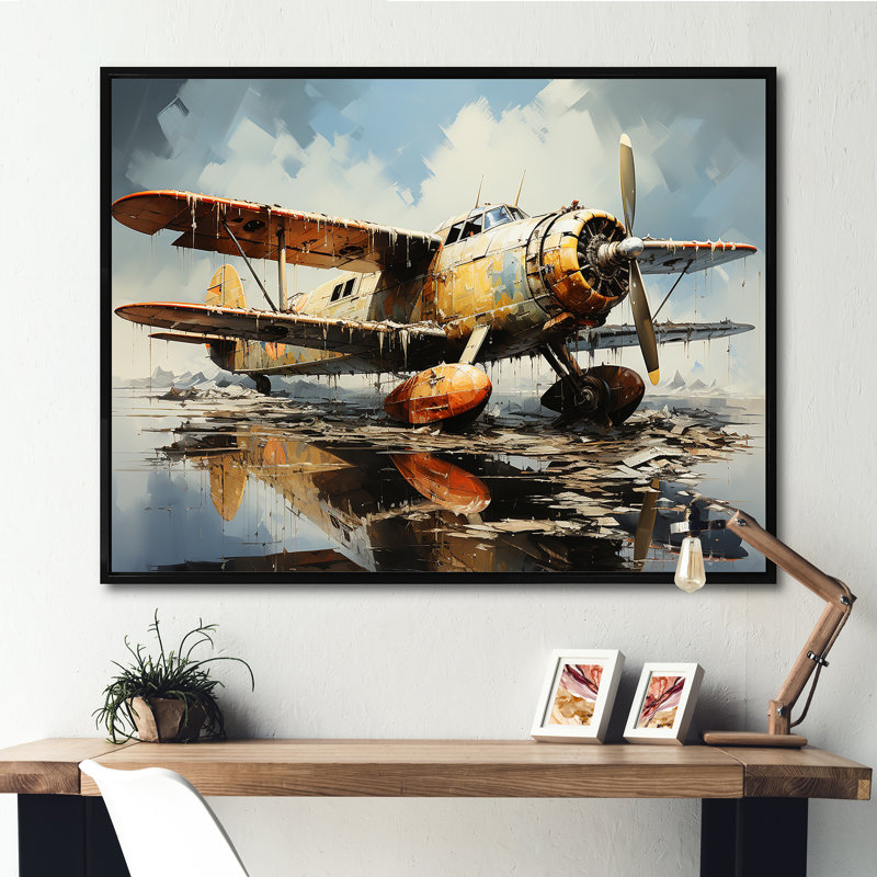 Reproduction d'art sur toile, Cadre flottant noir, H 16 po x l 32 po x P 1 po