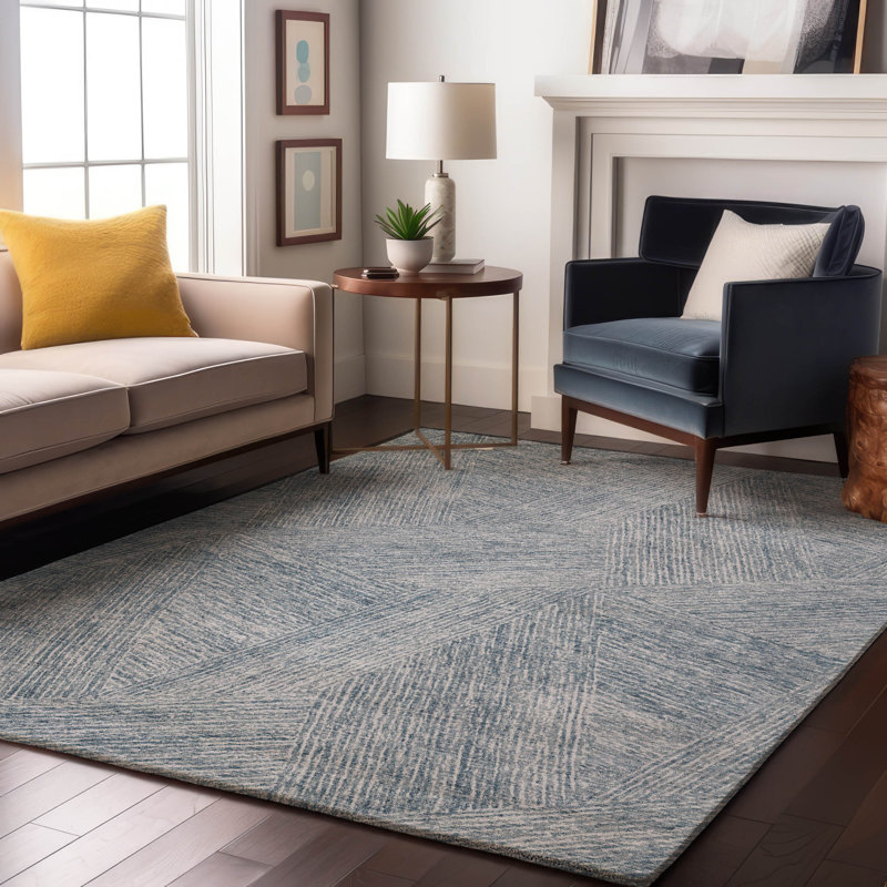 Premium Machine Washable Finchley AMF991 Lines Rug, Rectangle 5' x 7'6"