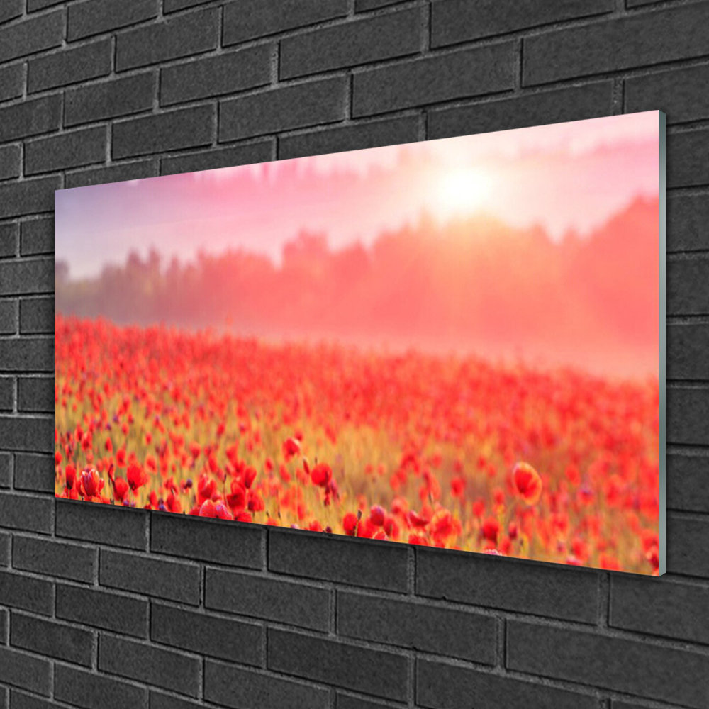 Nature Meadow Flowers - No Frame Print on Glass