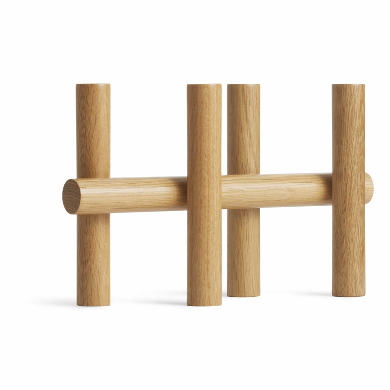 Tally Candelabra, White Oak