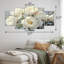 Pivoine enneigée enneigée I - - Décoration murale pivoines - - Art mural traditionnel