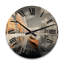 Horloge murale jaune et gris Winter Lake I - Winter Landscape-1870064989