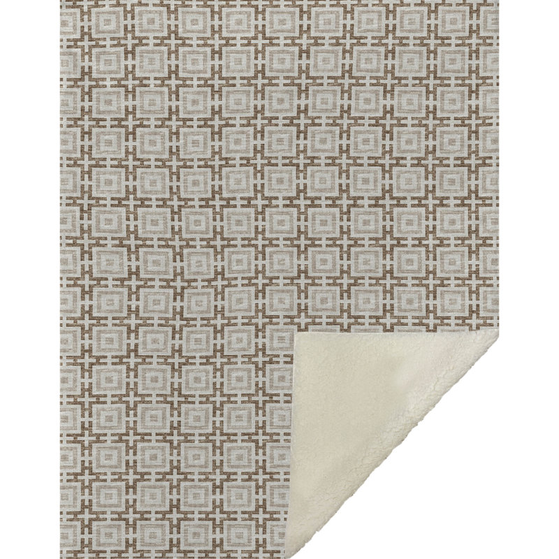 Jeté en sherpa Addison, Taupe