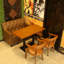 Banc de café de style européen-101366301