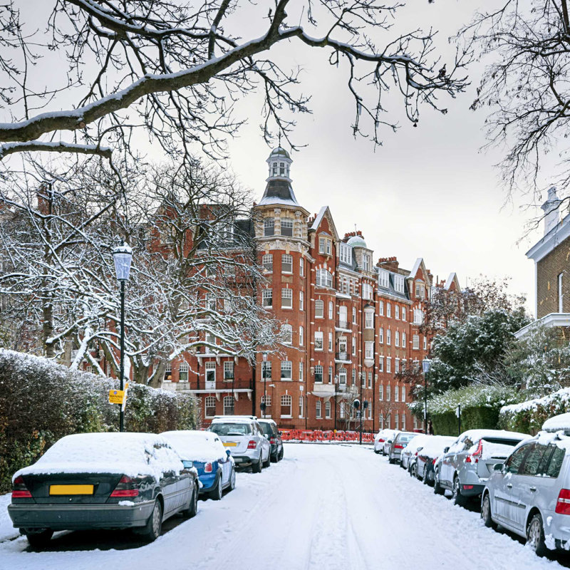 Winter Street, London - England - Photographie sur toile tendue, H 20 po x l 20 po