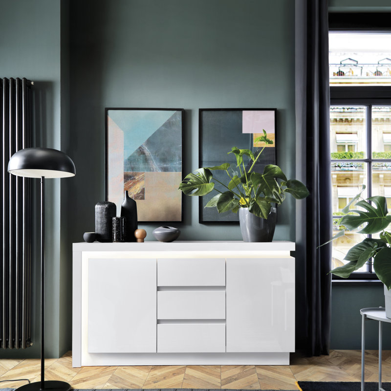 Marseilles 157.7 Cm Wide 3 Drawer Sideboard