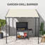 Outsunny 2.4 x 2.4 m Wall Mounted Pergola Gazebo UPF30+-1529827973