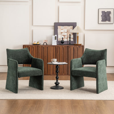 Chaise d'appoint rembourrée avec dossier haut Mid Century