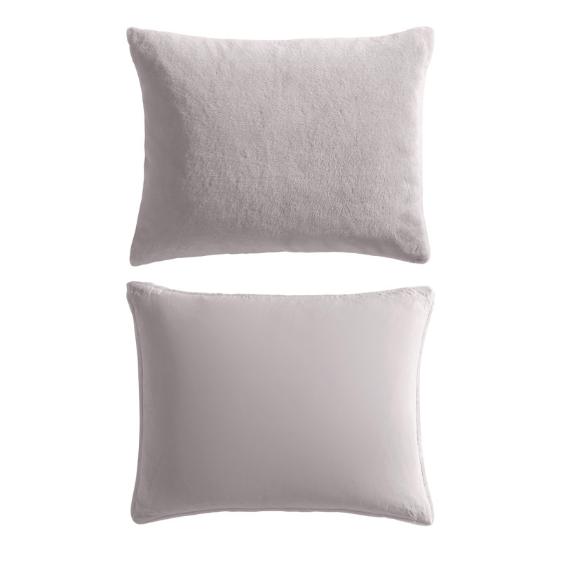 Vera Wang Signature Beige Reversible Comforter Set, King Comforter + 2 King Shams, Grey
