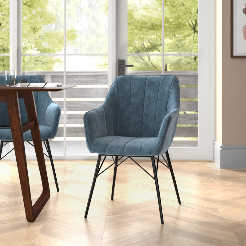 Priscila Upholstered Chair, Blue