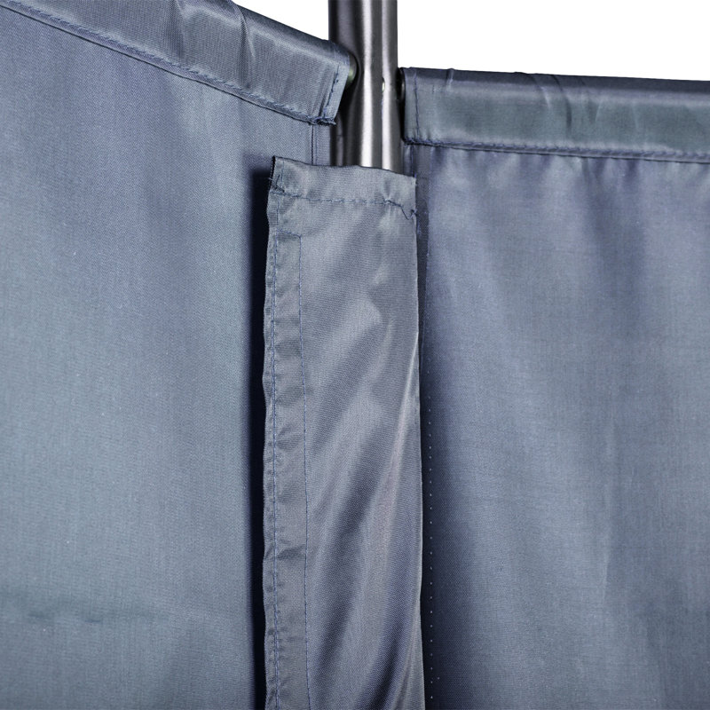 Cloison 3 panneaux en métal l 87,75 po x H 72,5 po Severen, Gris