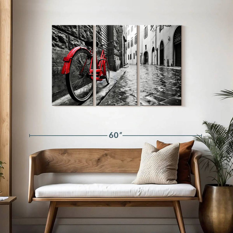 Mehar Red Bicycle Pop, 28" H x 45" W
