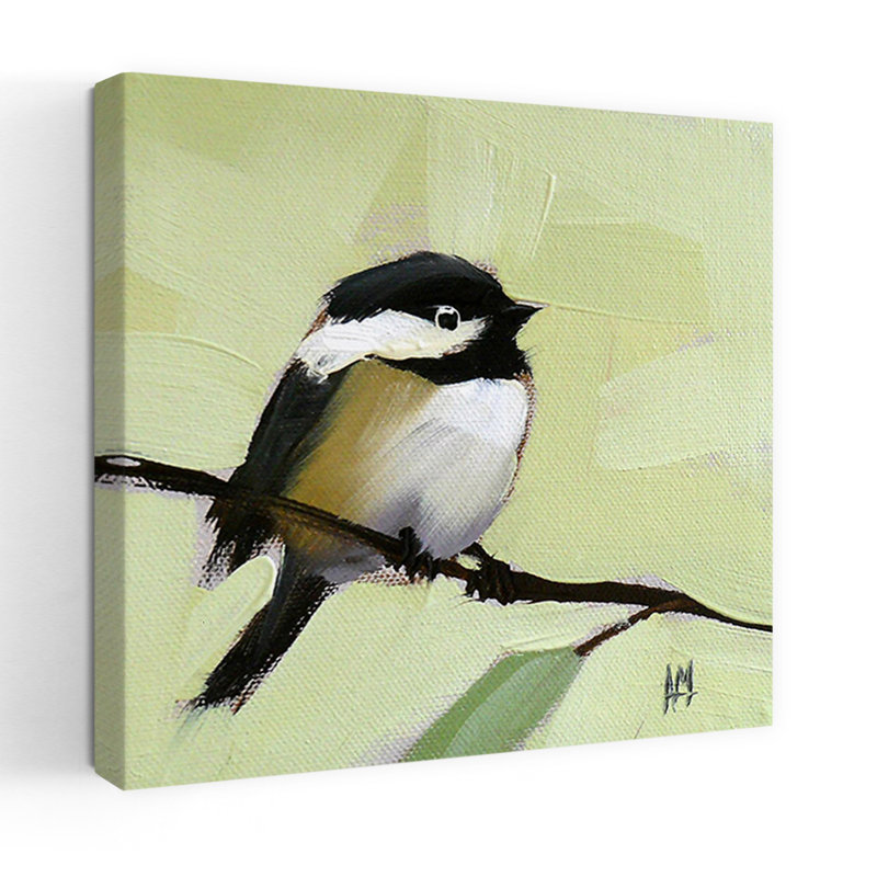 Art contemporain de la faune de la Mésange n ° 143, H 18 po x l 18 po