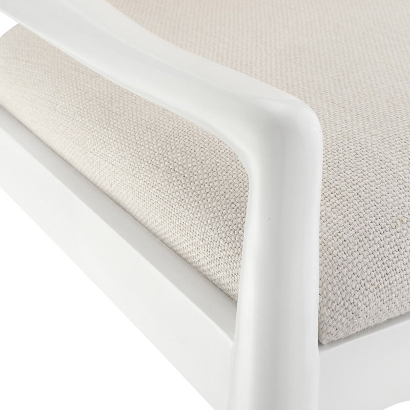 Veronika Linen Armchair, White