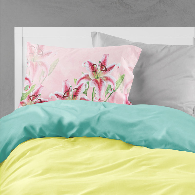 Taie d’oreiller floral lillies